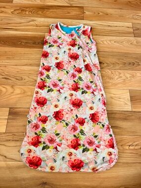 Posh Peanut Coral & Red Floral Sleeveless Sleep Sack